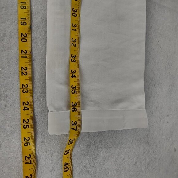 Paige Kylie Crop White Jeans With 5 Pockets Zip Fly With Button Closure Size 32 - Picture 9 of 12